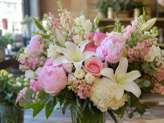 Flores en Platos